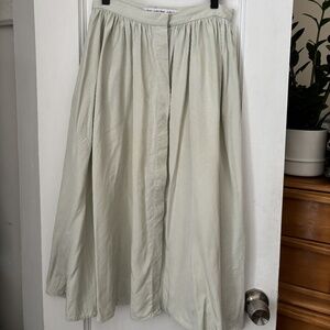 & Other Stories Mint Green Flowy A-Line Midi Skirt 6